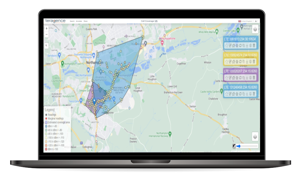 Teragence Cell Coverage TM Demo